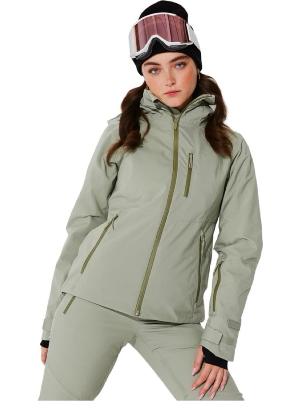 Women's Sage Green Halfdays Lawrence Ski Jacket